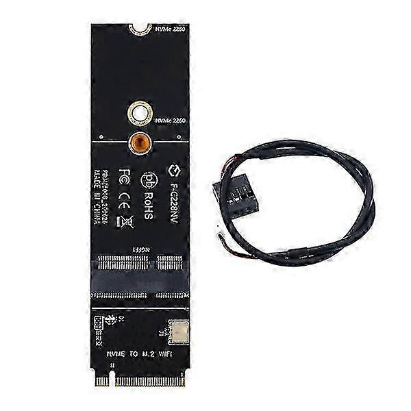 NGFF M.2 +E Key Slot to M.2M Key PCIe WiFi Card Adapter NVMe Wireless LAN Adapter