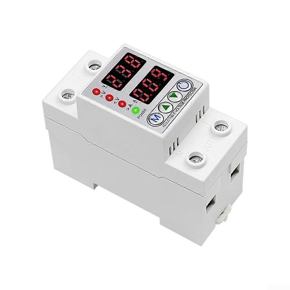Adjustable Digital Voltage Protector with Over/Under Voltage and Overcurrent Control for AC 80300V Circuits, Dual Display 140A