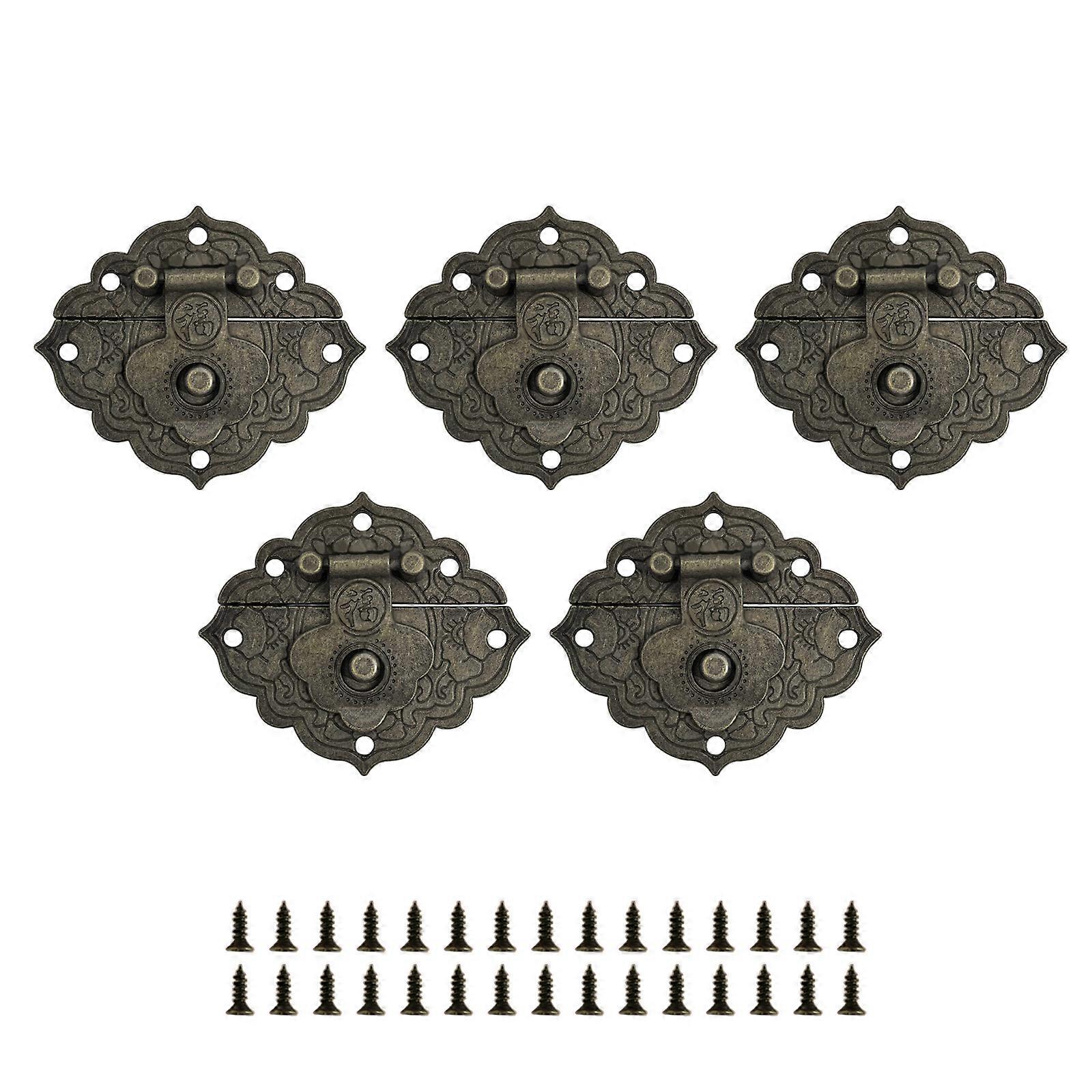 5lots Decorative Zincs Alloys Clasps Easyly Install Latches for Leather Case and Storage Boxes  small