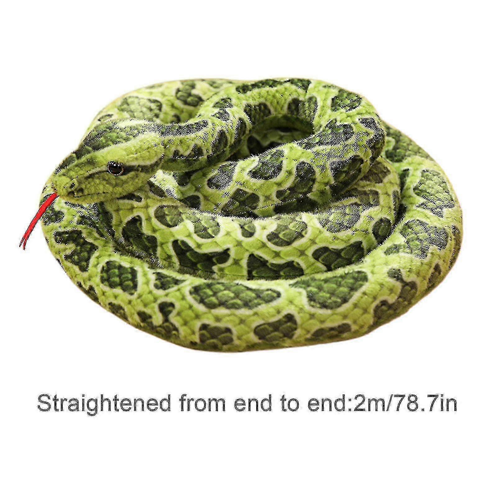 Huge Snake Stuffed Animal 200cm for Plush Collections Zoo