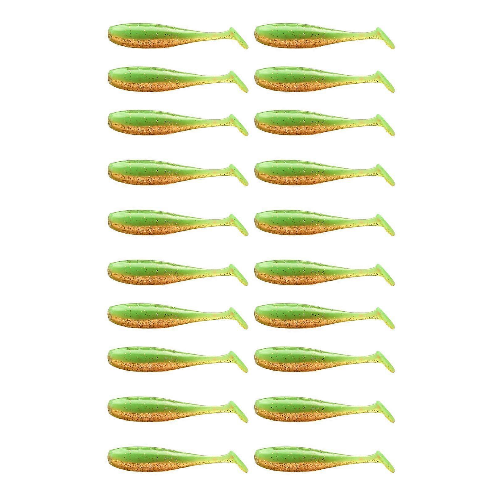 Mengxi 10Pcs Artificial Baits Vibrant Color Realistic Looking Compact Design Portable Long Lasting Soft Lure Swimbait Accessories