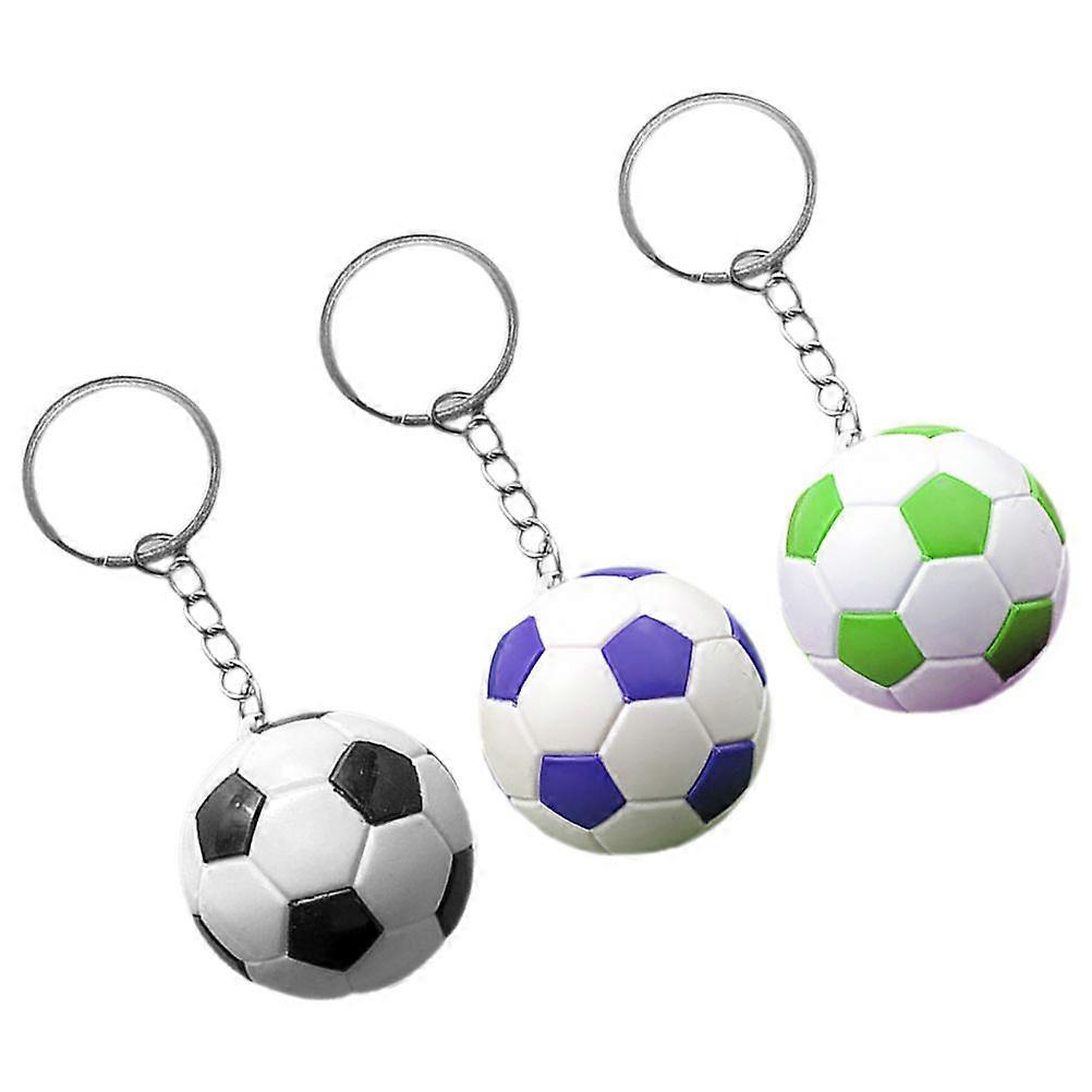 3Pcs Soccer Party Favors Multi-function Keychains Decorative Bag Pendants Soccer Keychains