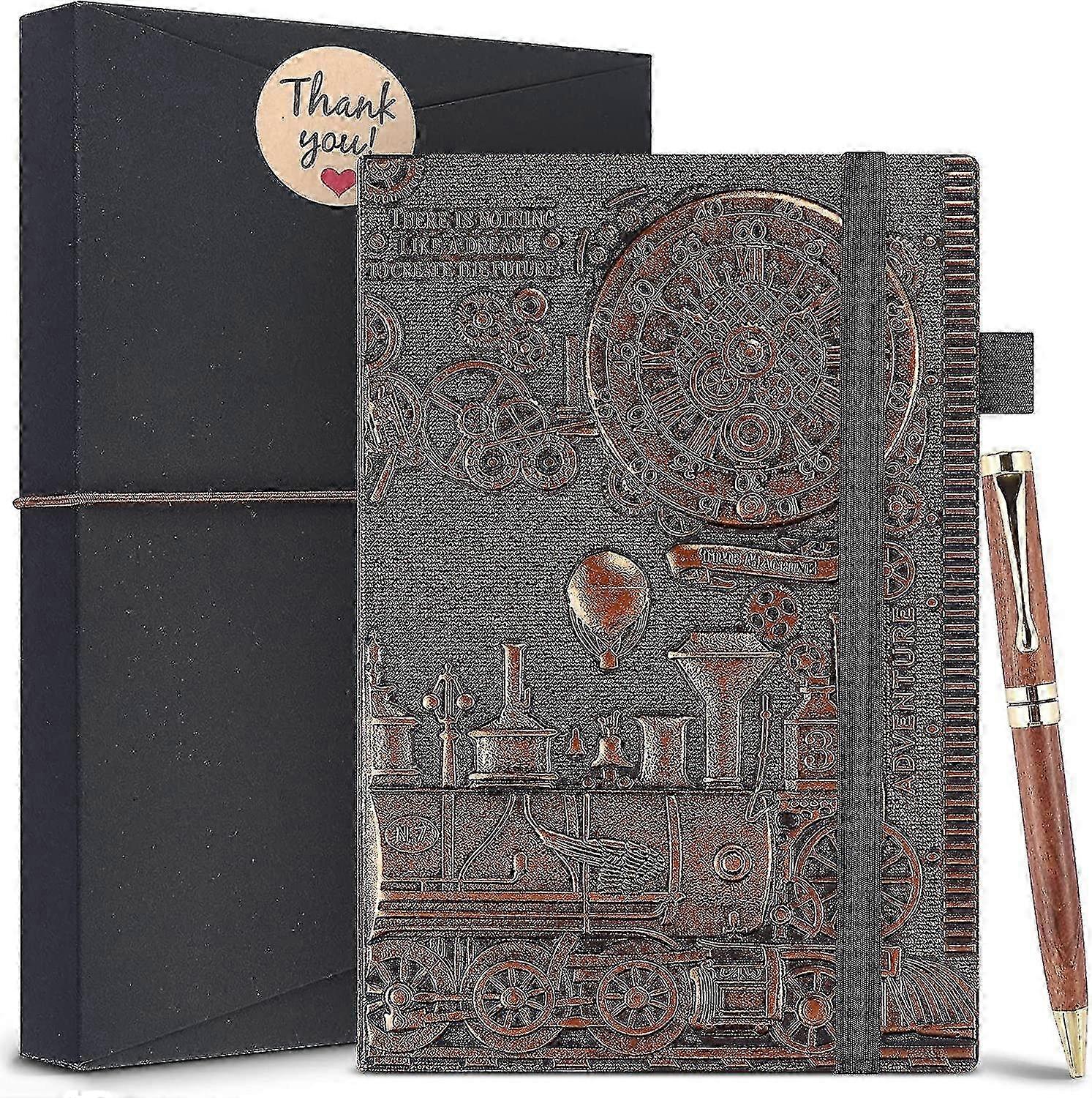 Vintage A5 σκληρό εξώφυλλο δερμάτινο σημειωματάριο - ιδανικό δώρο γενεθλίων