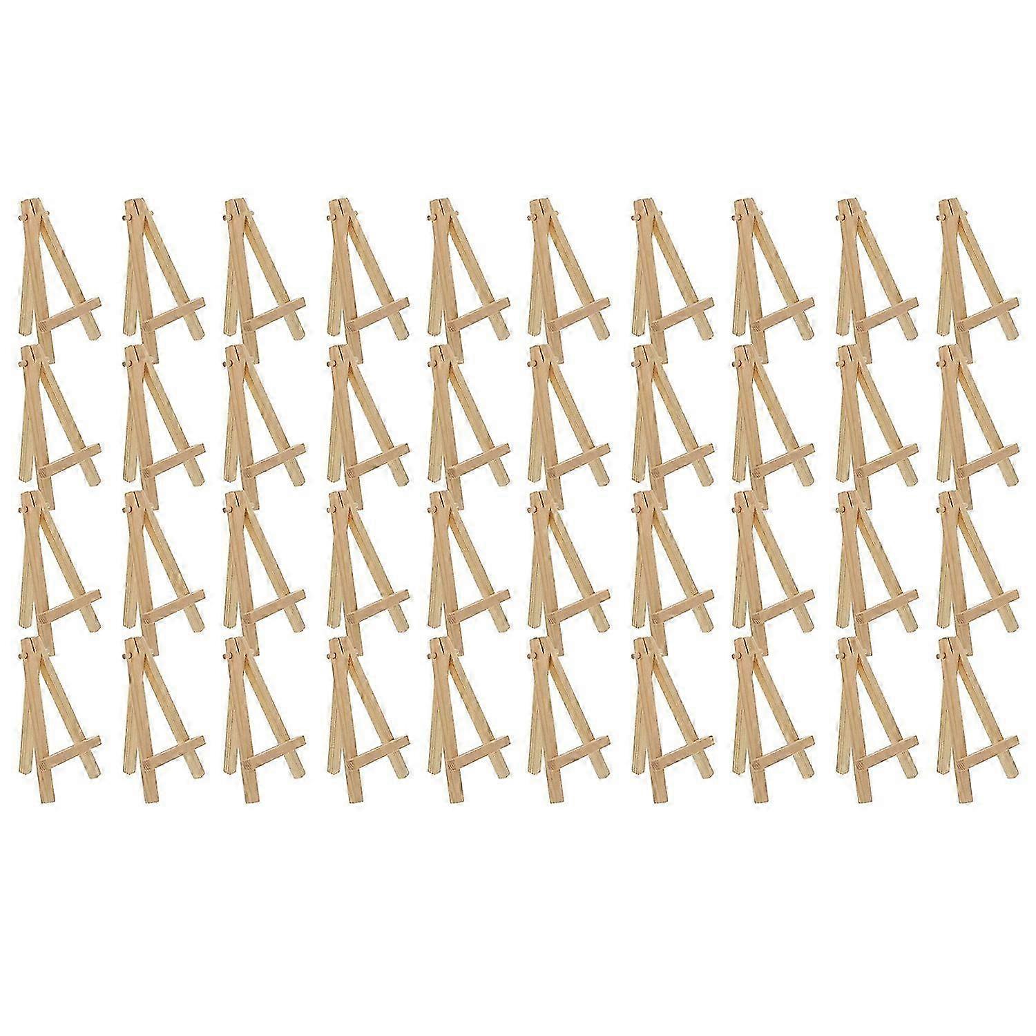 Mini Wood Display Easel, 40Pcs, Perfect for Displaying Small Canvases
