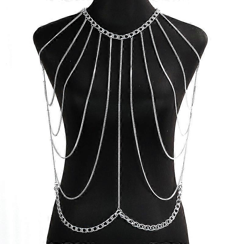 Fashoin Silver Body Chain Jewelry for Women Sexy  Bikini Waist Belly Chain Dance Wear