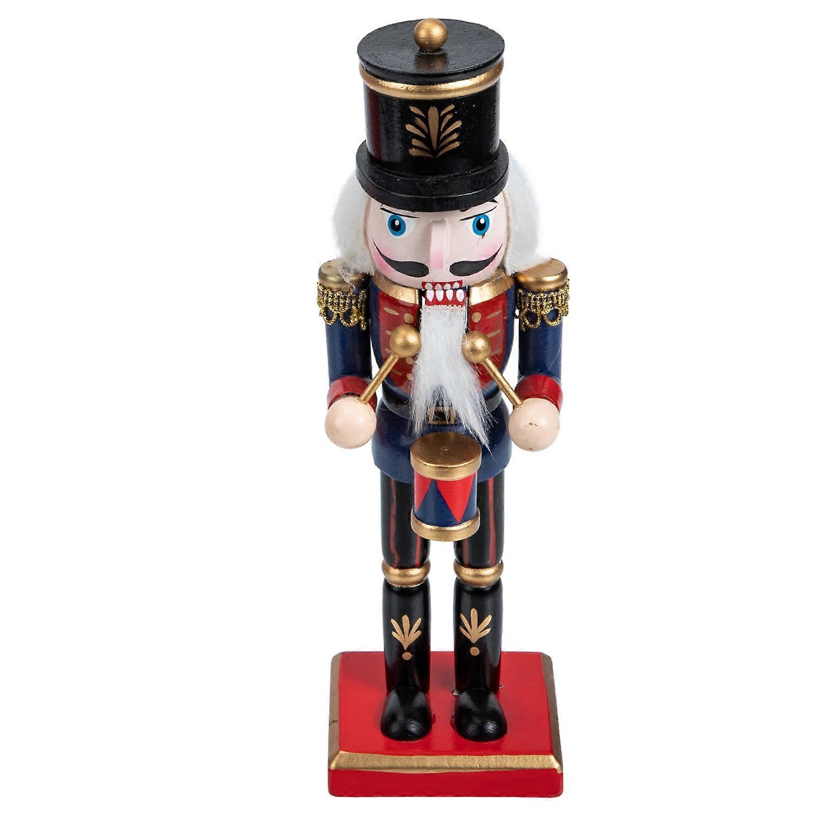 Christmas Nutcracker Figure for Decoration Wood Xmas Nutcracker Ornament