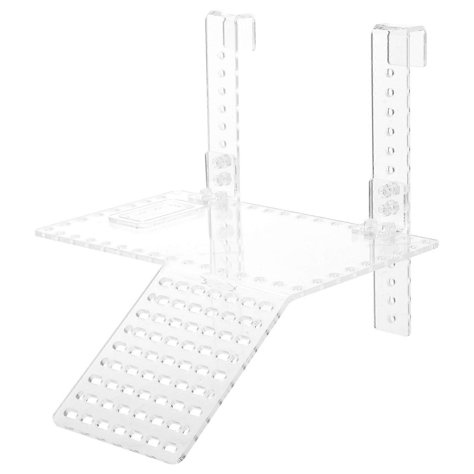 Transparent Acrylic Turtle Platform for Basking with Hanging Hooks