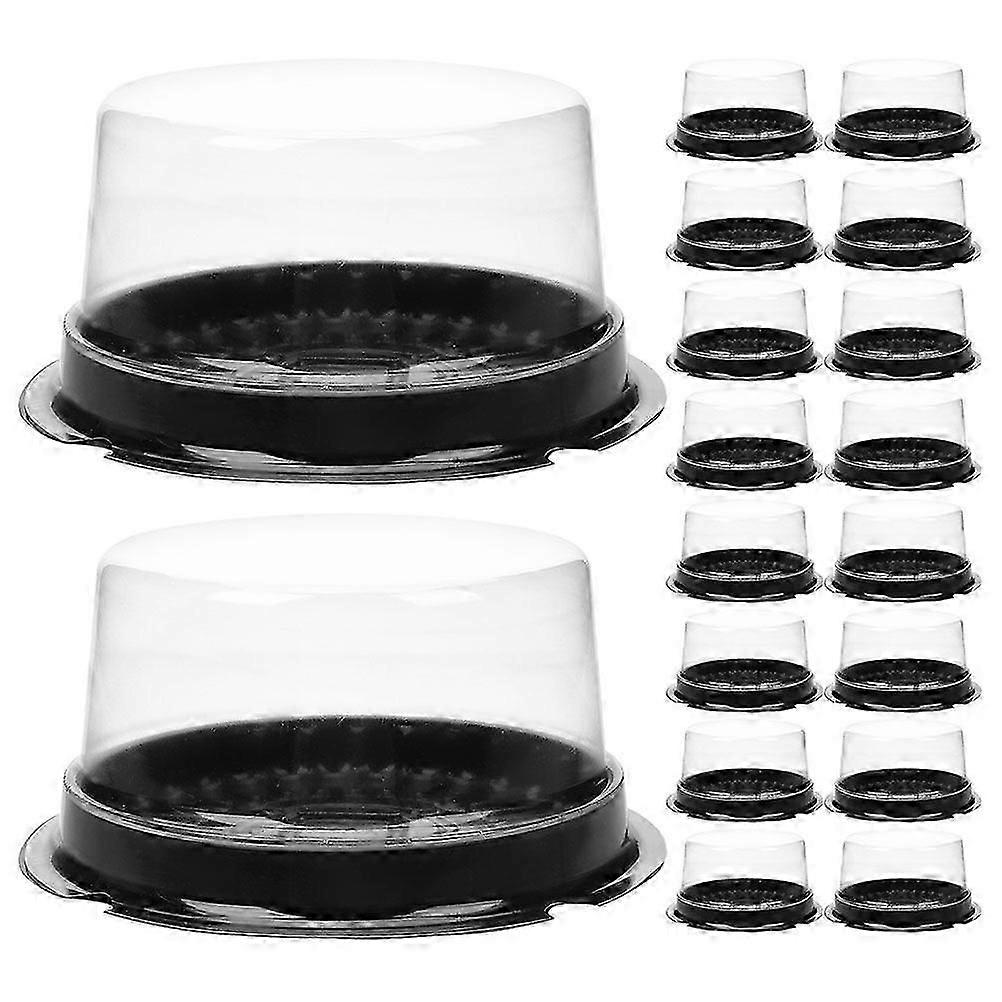 100Pcs Cake Carrier Plastic Cake Containers Clear Food Container Packaging Box with Lids Edition 1128