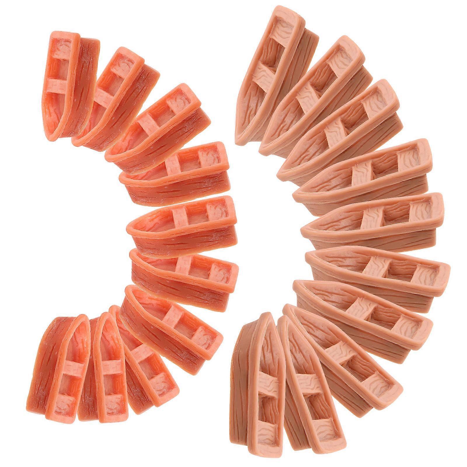 Assorted Miniature Resin Boat Model for Decor Creative Sailboat 20Pcs