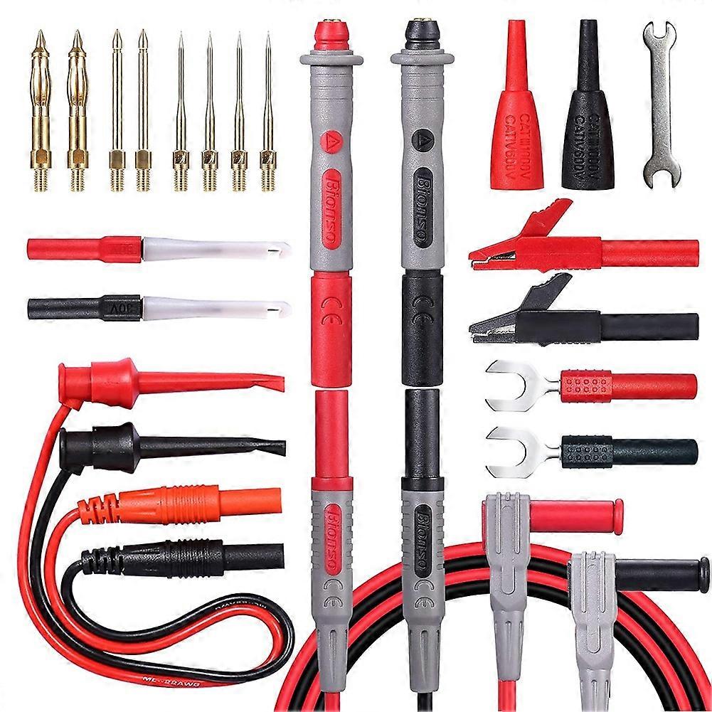 23 PCS Multimeter Leads Kit, Professional and Upgraded Test Leads Set with Multimeter Probes, Alligator Clips, Test Hook