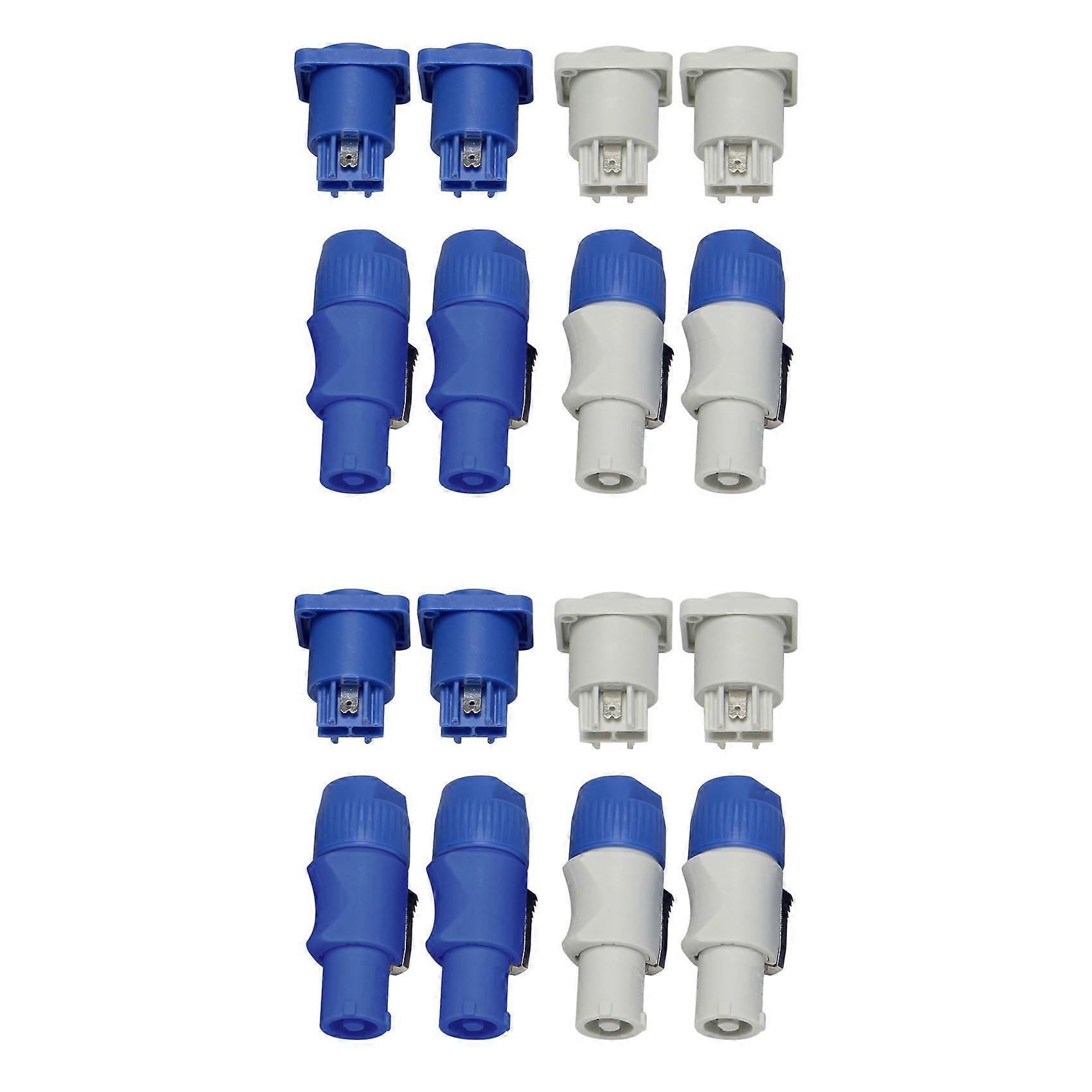 2 Sets PowerCON Connector,NAC3FCA+NAC3MPA-1&NAC3FCB+NAC3MPB-1,Lockable Cable Connector