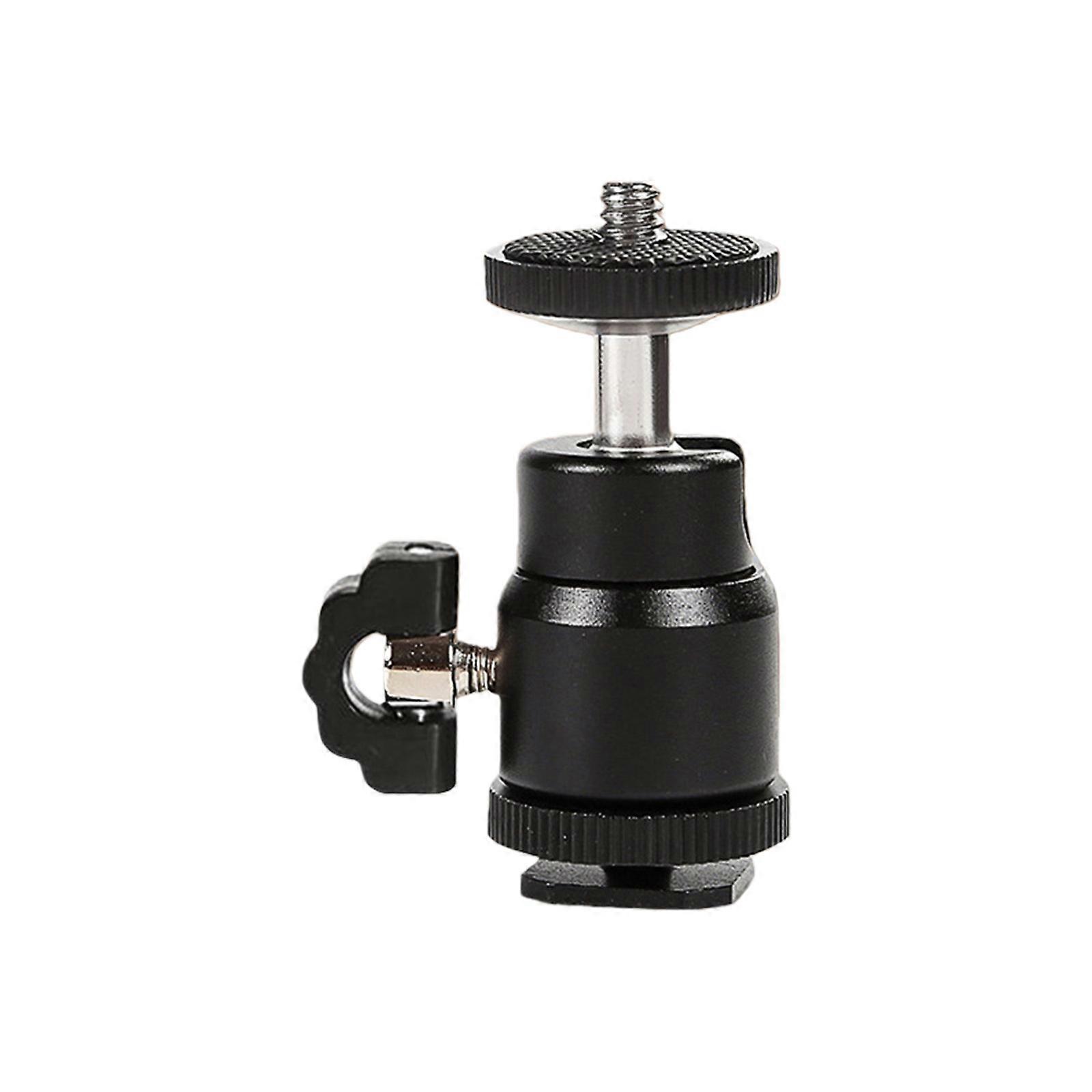 Camera Monitor Holder Cold Shoe Mount Adjustable Bracket with 1/4in & 3/8in Threads for Mics Lights & Smartphones Multicolor