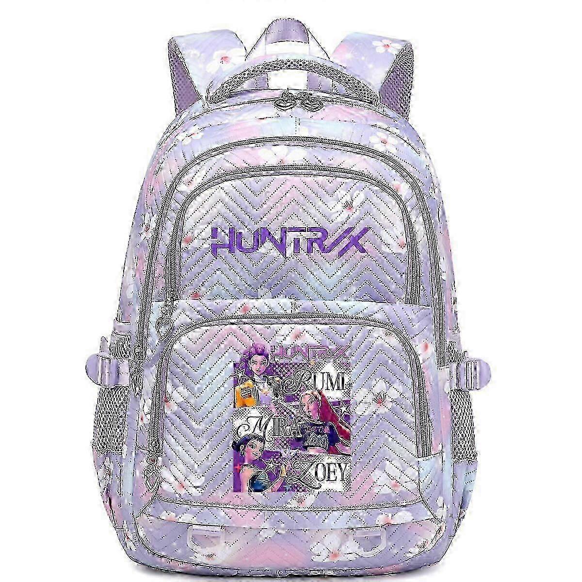 Kpop Demon Hunters Print Backpack Students Schoolbag _a