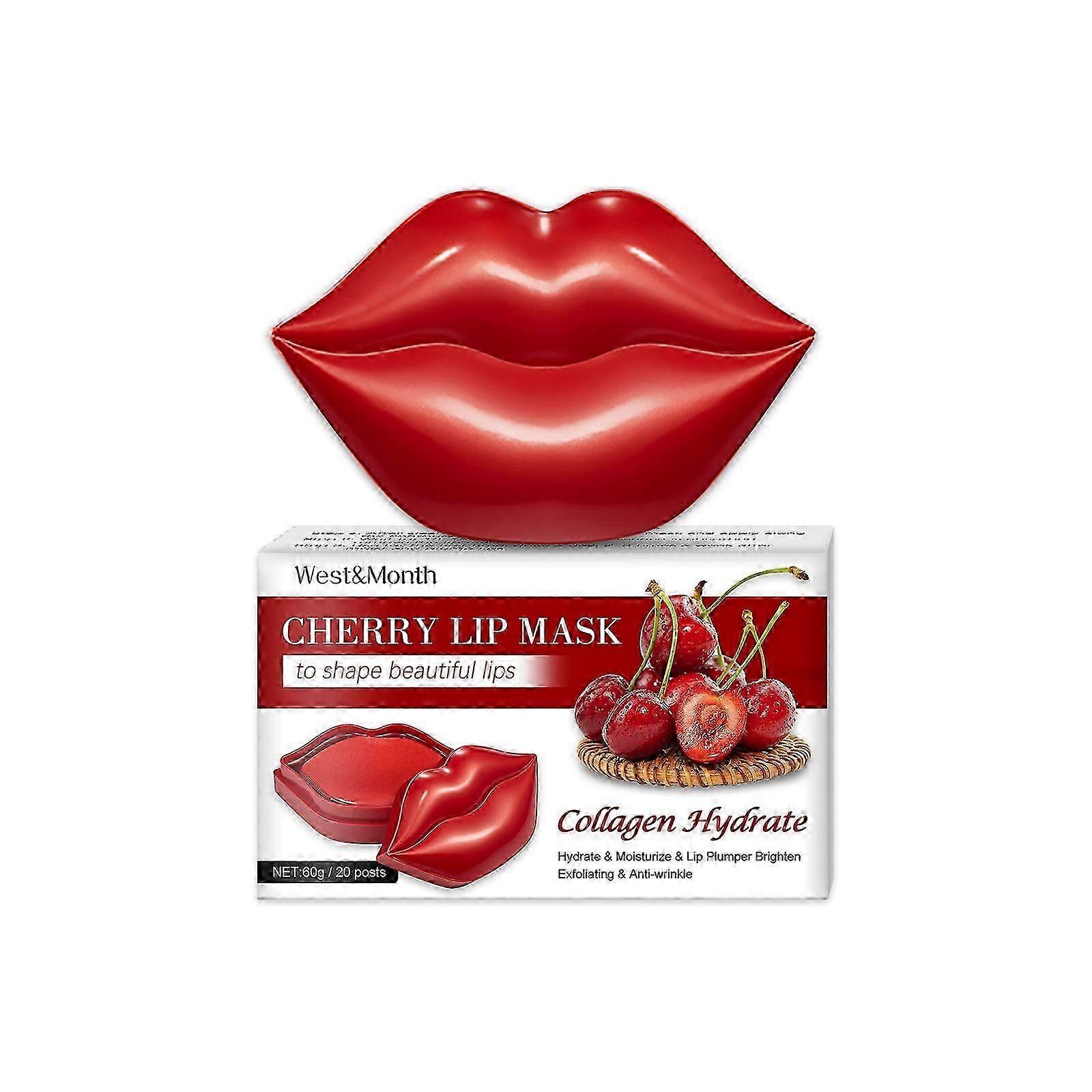 Cherry Lip Sleeping Mask - Deep Hydration, Fades Lip Lines & Pigmentation, Nourishing Lip Care for Soft, Smooth, and Youthful Lips
