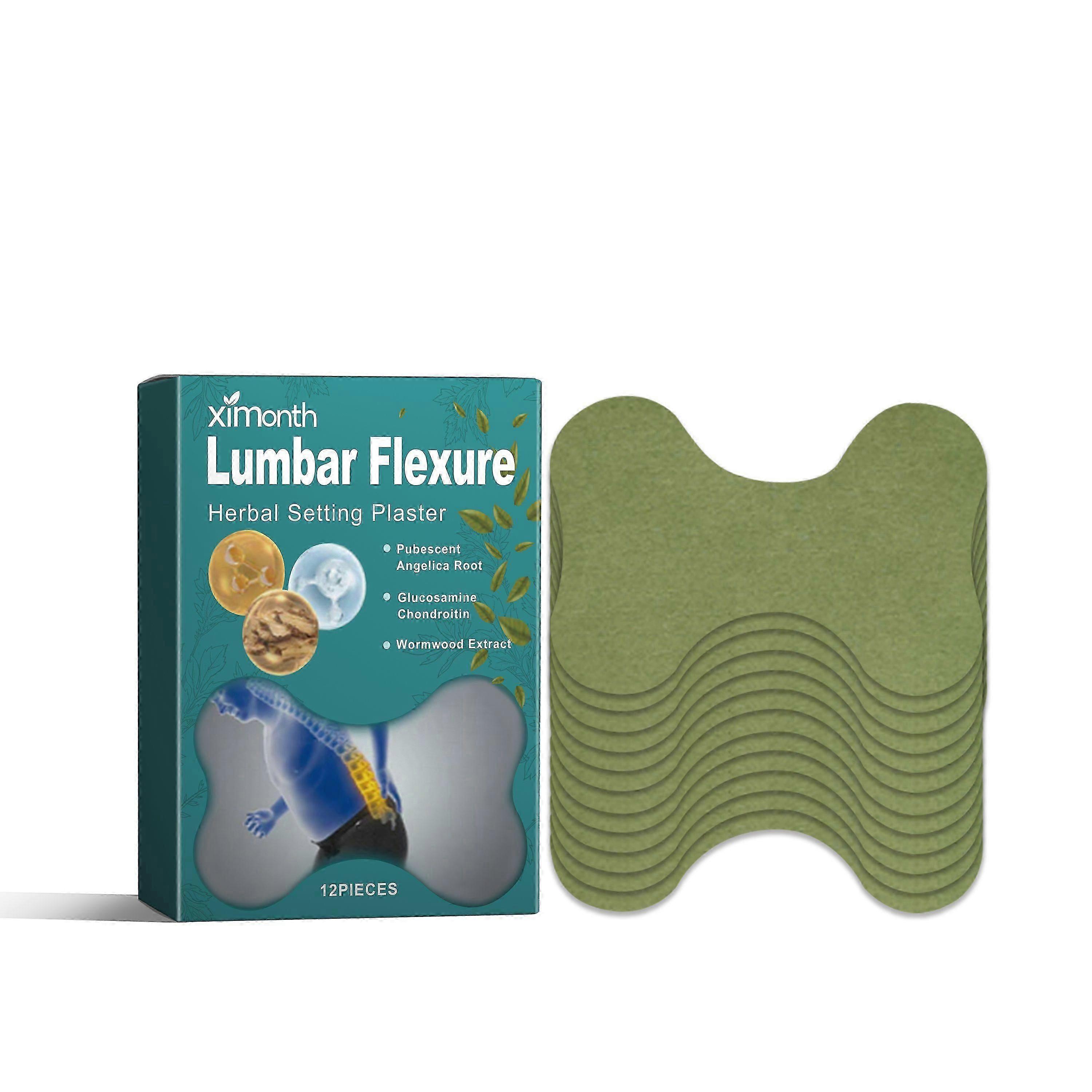 Herbal Lumbar Pain Relief Patch - 12pcs, Natural Extracts for Lumbar Support & Mobility