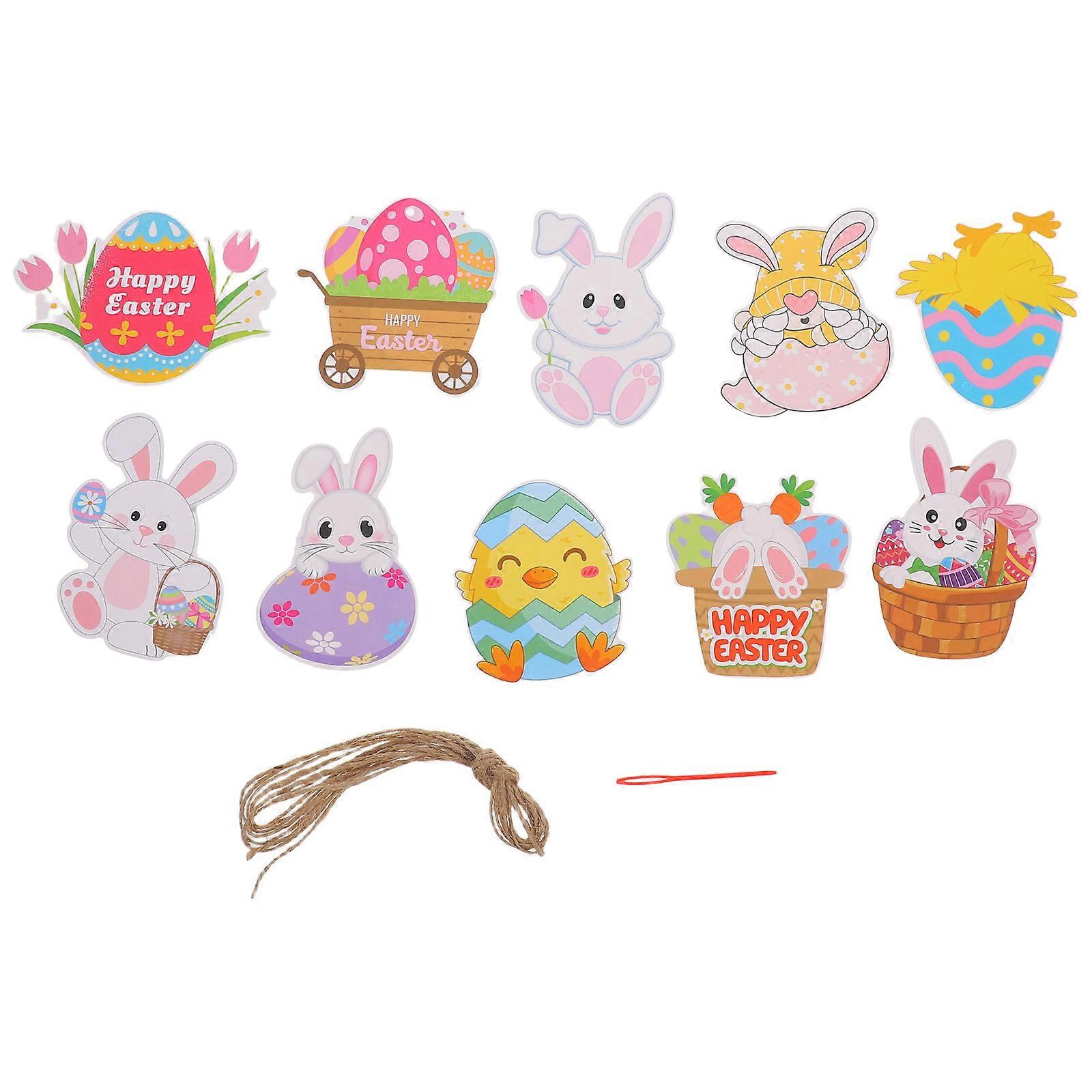 Vintage Easter Hanging Ornaments for Tree Decoration 1Set with Rabbit Design