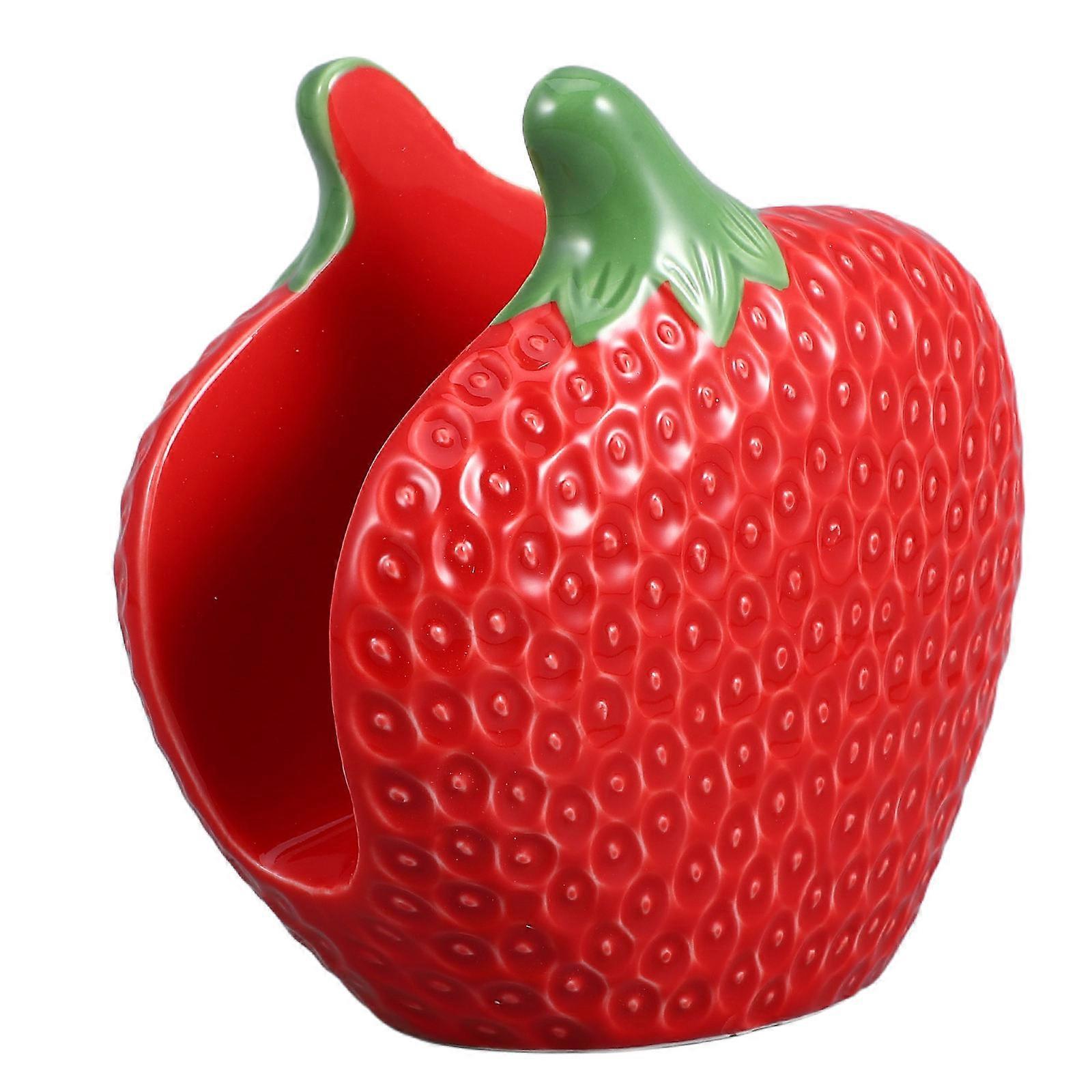 Decorative Ceramic Paper Napkin Holder for Dining Table Red