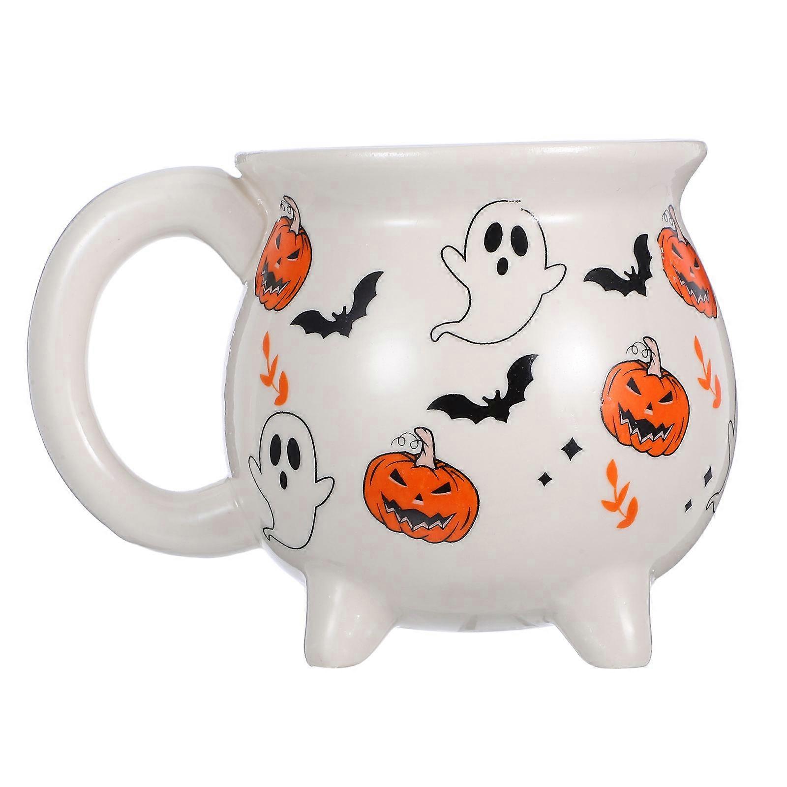 Ceramic Witch Coffee Mug for Halloween with Comfortable Handle 375Ml