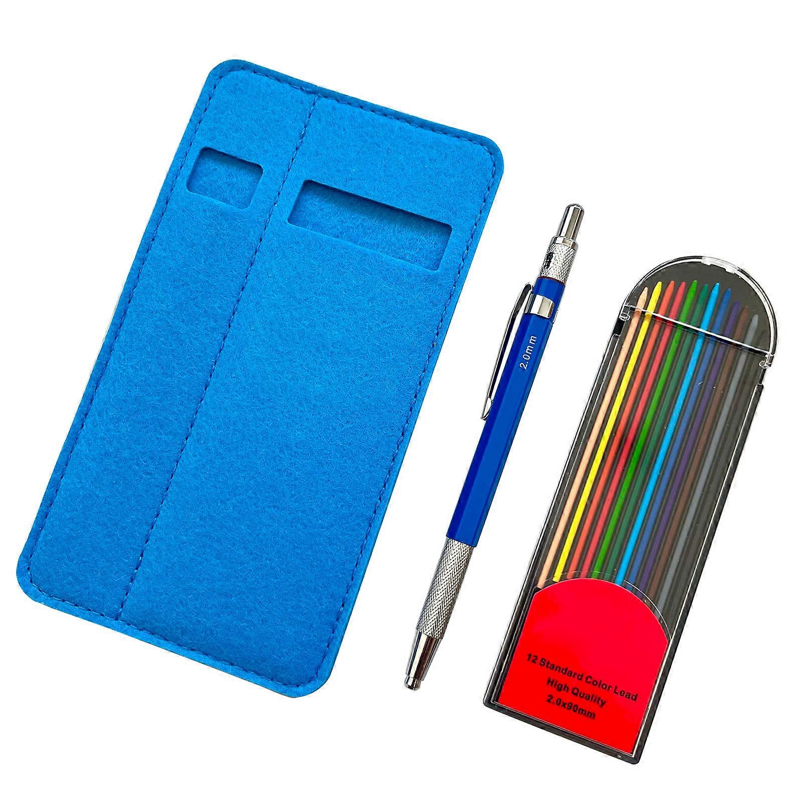 Mechanical Pencils Set with 12 Colors Refills Easy to Use Drawing Pencils Sketching Pencils 2.0mm Automatic Pencils Multicolor