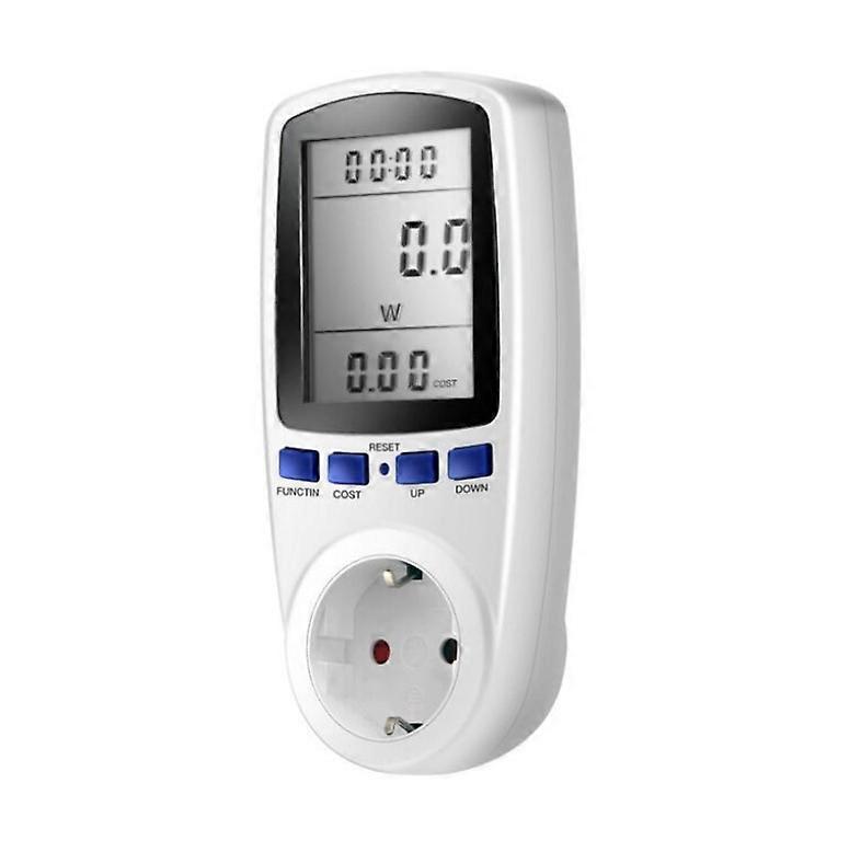 Power Meter Wattmeter Socket, Electric Power Meter Socket with 7 Mode, Energy Meter with LCD Display Screen for Energy Saving, 3680W