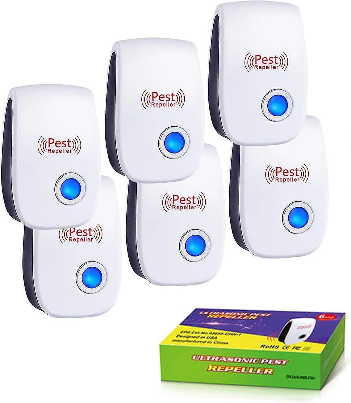 Ultrasonic Pest Repeller Plugin for Mice and Insects, Wide Coverage Safe for Pets, 6Pack