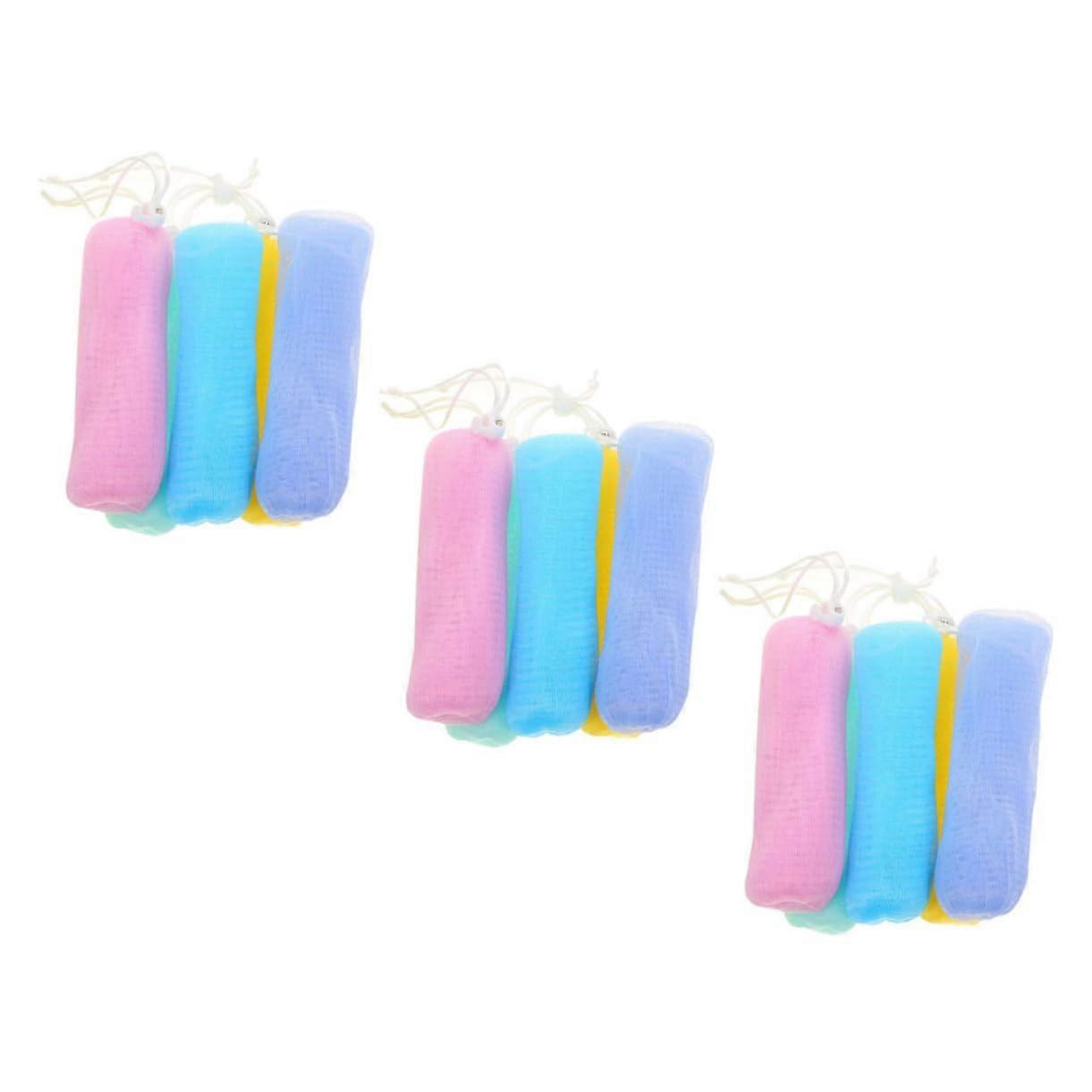15pcs Soap Foaming Net Set with Drawstring, Exfoliating Soap Saver Pouch for Shower and Bar Soap