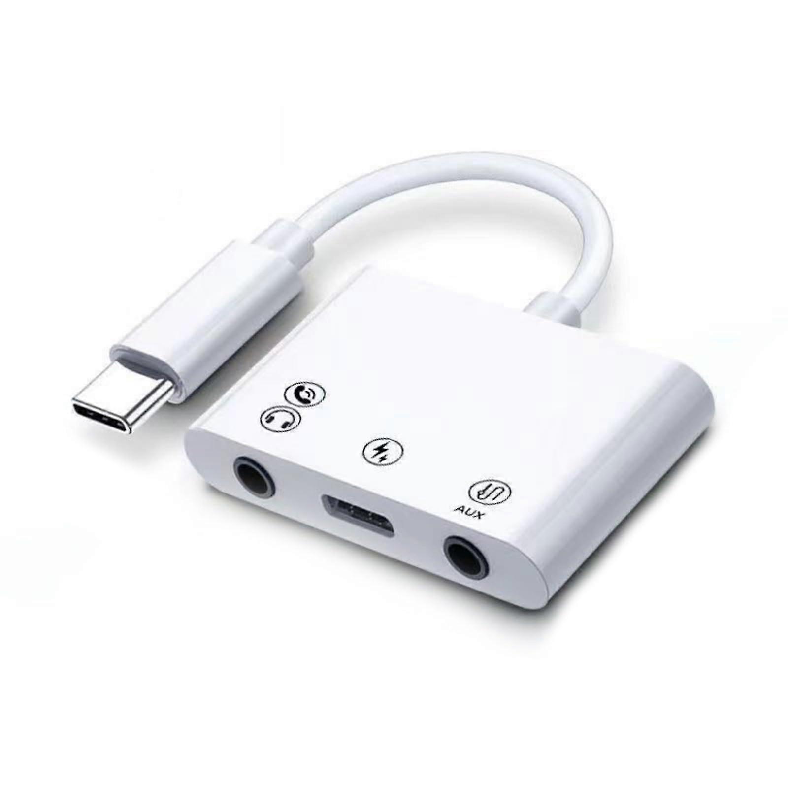 USB C Headphone Adapter Type C 3.5mm Audio Adapter For Sound And Fast Charging Compatible With USBC Phones And Laptops