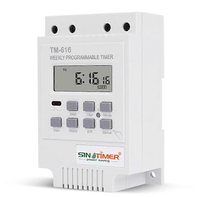 SINOTIMER 30AMP Weekly Programmable Digital TIME SWITCH Relay Control Timer 220V Din Rail Mount