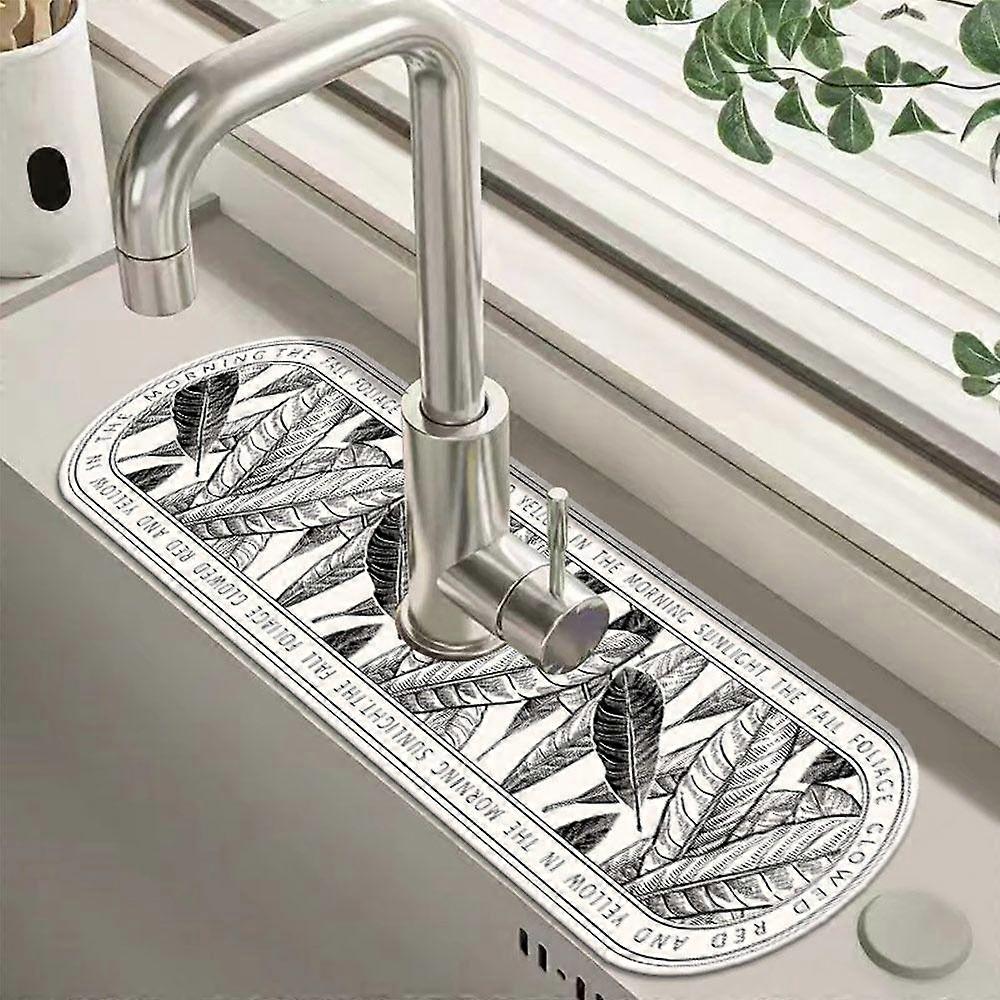 Splash-proof Faucet Draining Mat Quick Dry Drying Mat  Kitchen Bathroom Supplies