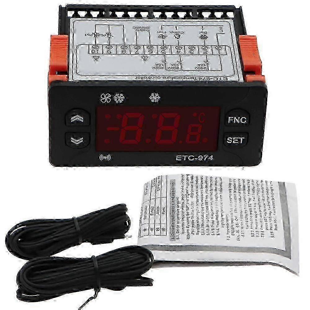 Etc-974 Digital Temperature Controller Microcomputer Thermostats Thermostat For Refrigeration Alarm 220v
