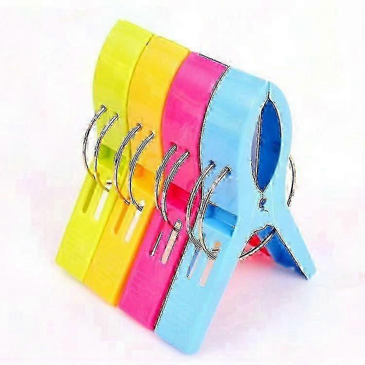 4-pack Durable Windproof Clips For Towels And Fabrics (assorted Colors)