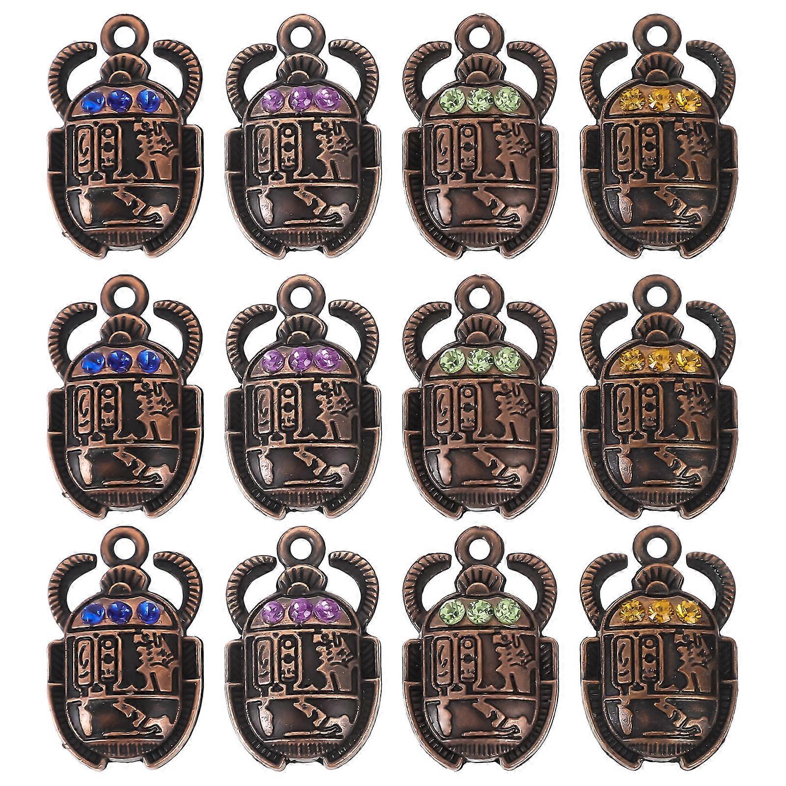 40Pcs Beetle Shape Key Chain Charm DIY Accessory Assorted Color For Bracelet Component