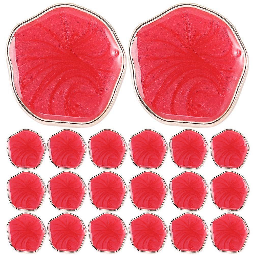 Large Coat Buttons for Decoration 20Pcs Red Creative Sewing Buttons