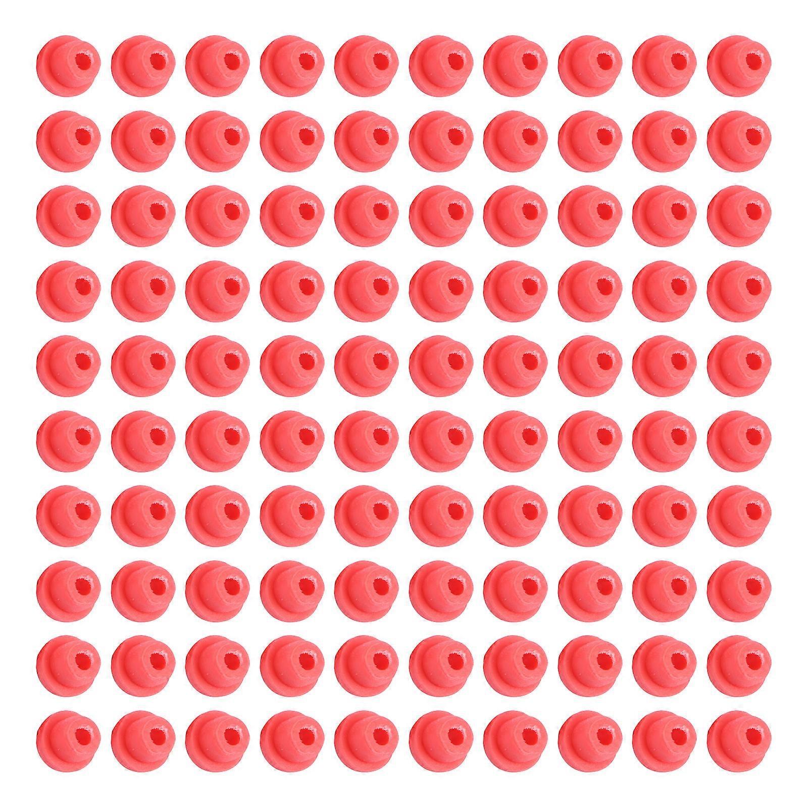 Silicone Grommet Tools Accessories Red 4x2.5x5.5cm Stabilizing Reducing Vibration 100Pcs