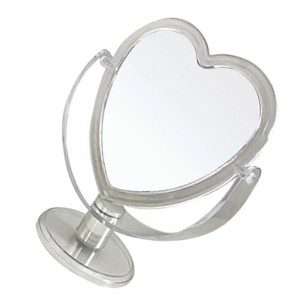 Heart Shaped Makeup Mirror Creative Acrylic Table Mirror for Dressing 1Pcs