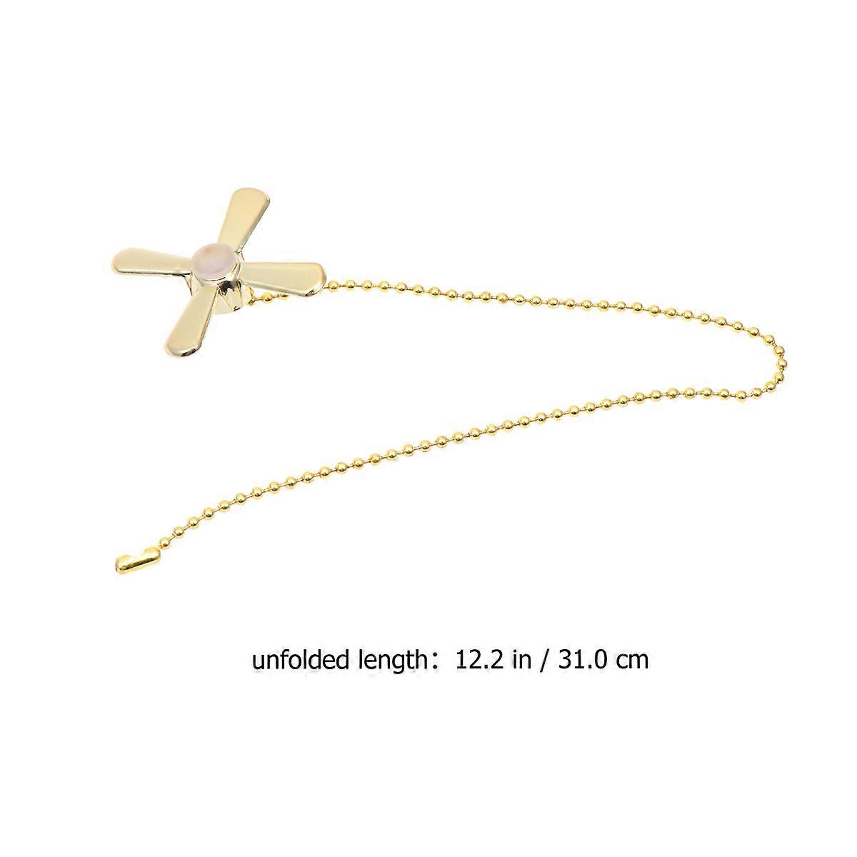 Golden Ceiling Fan Pull Chain Fan Lamp Pulls Set with Connector 1Set