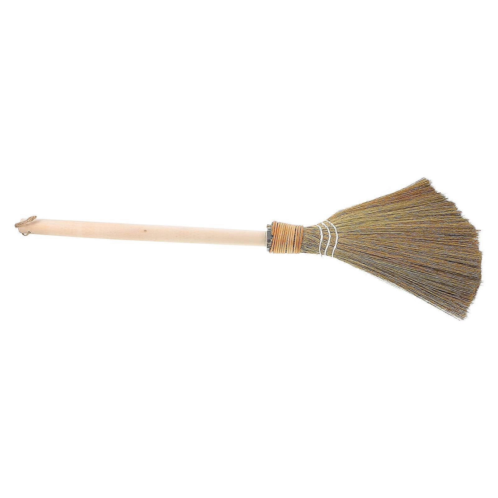 Straw Broom Small Whisk Broom for Cleaning with Rustic Appearance