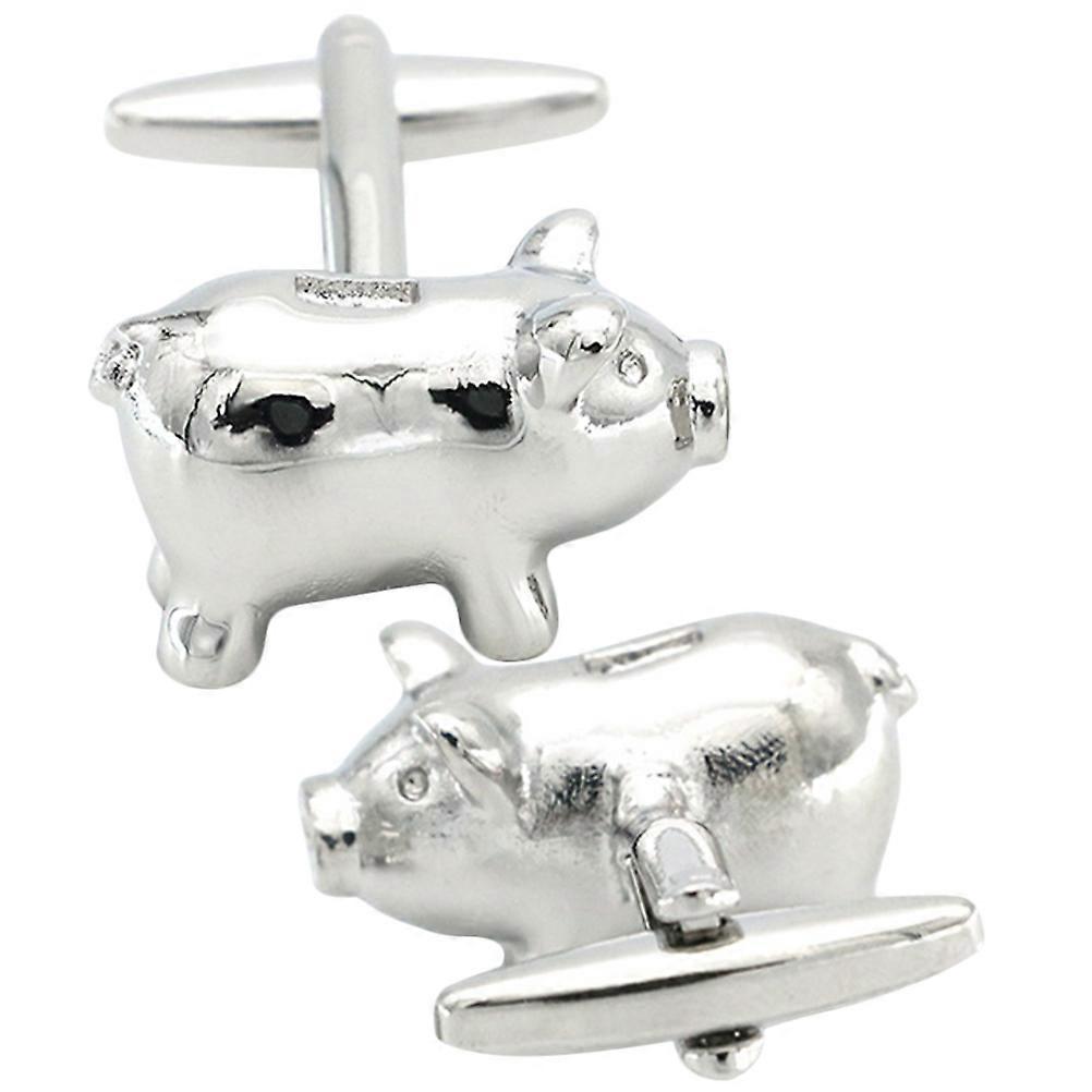 Copper Pig Cufflinks for Men Clothing Accessories 1Pair Creative Style