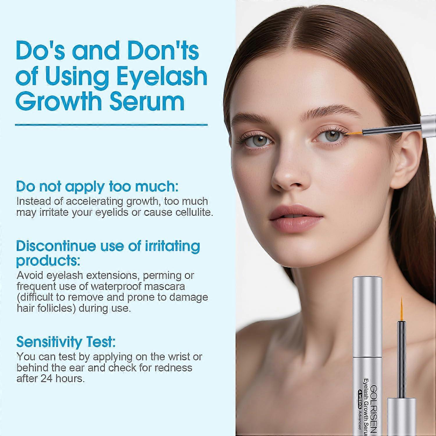 Eyelash Growth Serum with FastAbsorbing Formula for Fuller Longer Lashes and Precision Application