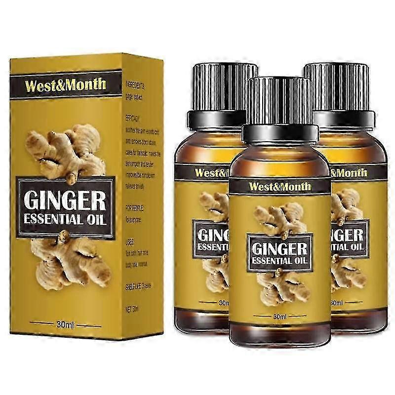 3Pcs 30ml Lymph Detoxification Ginger Oil 25-26