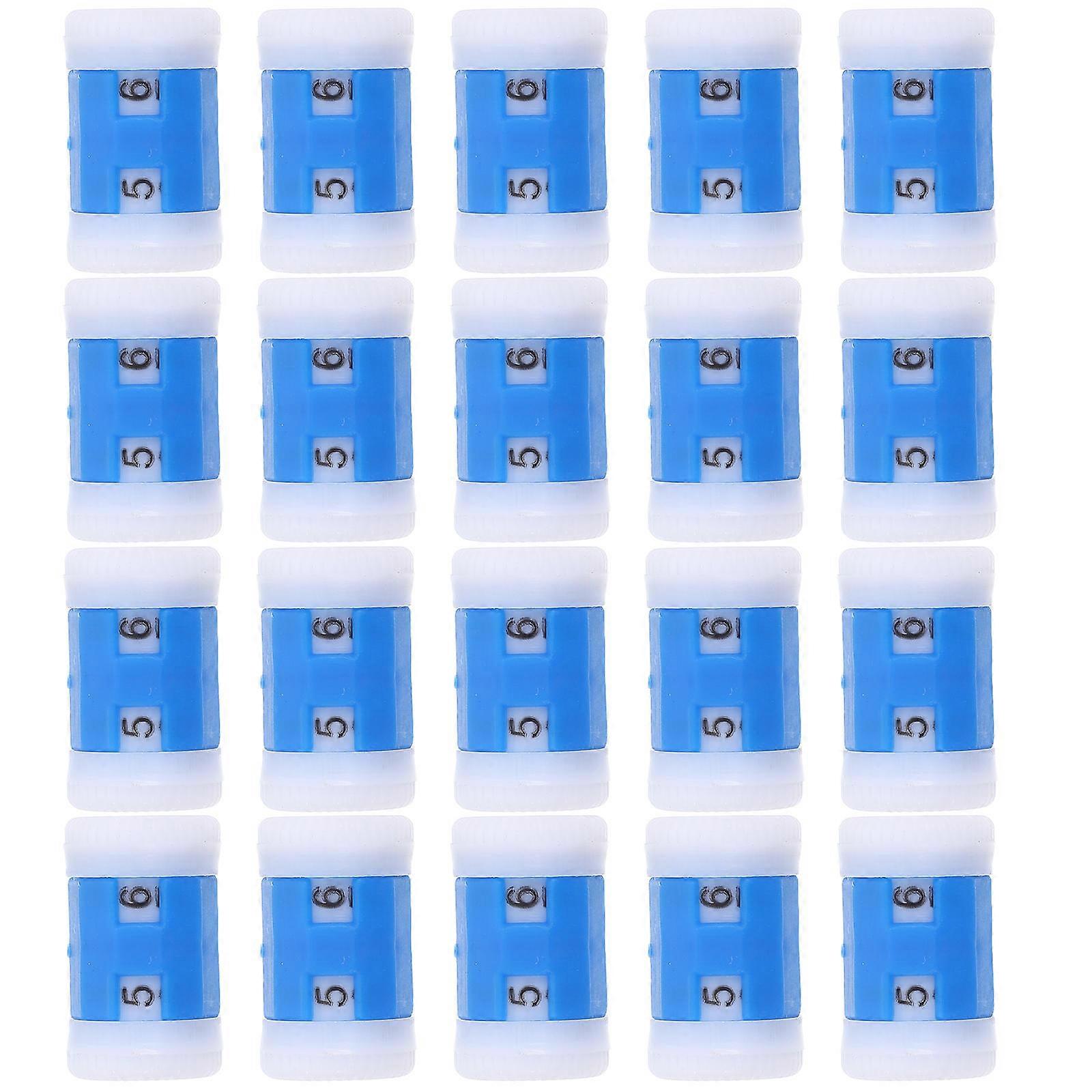 20Pcs Blue Stitch Counter for Knitting Use Flexible Row Tracking