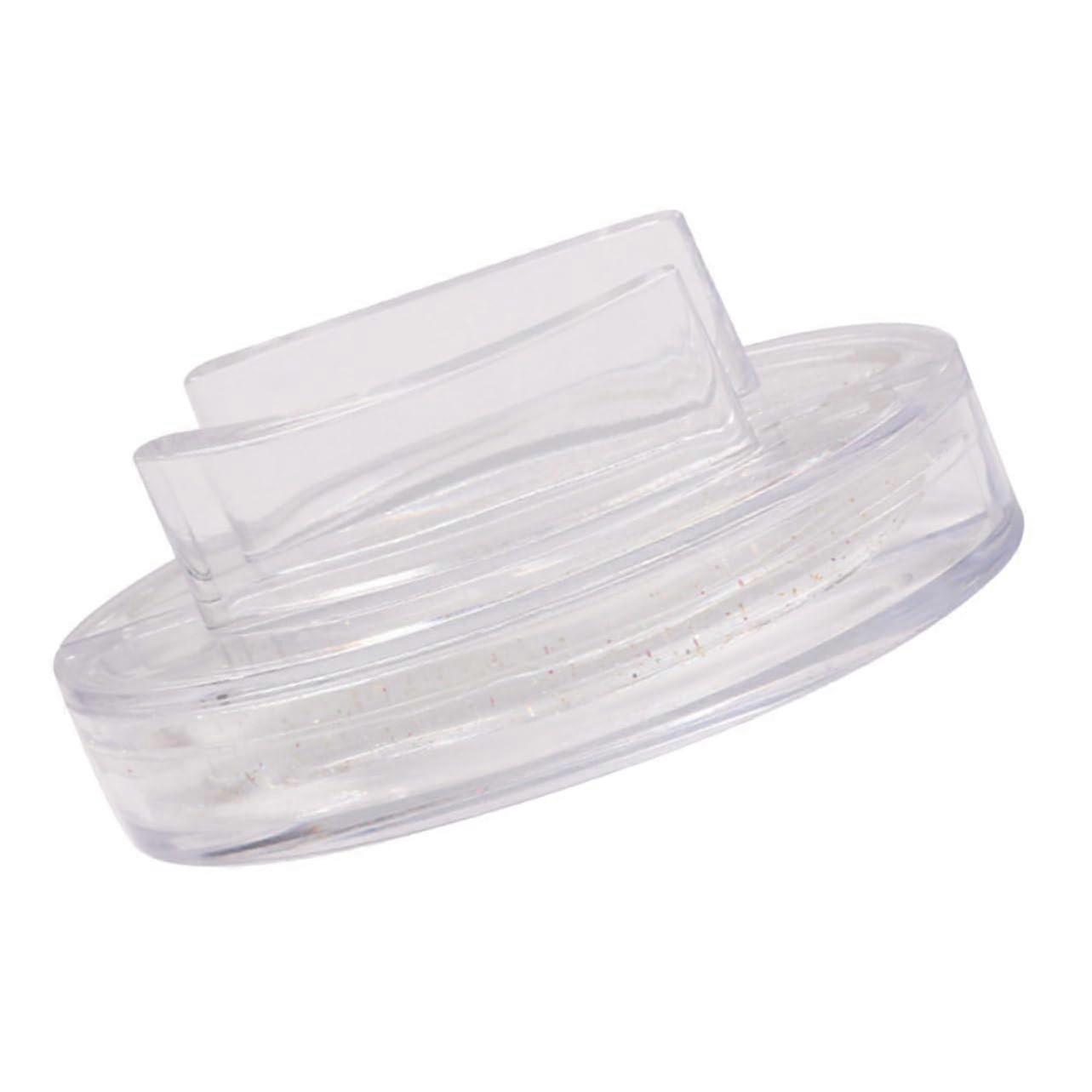 Silicone Nail Art Stamper Set with Replaceable Head for DIY Designs, Fast Pattern Transfer, Jelly White