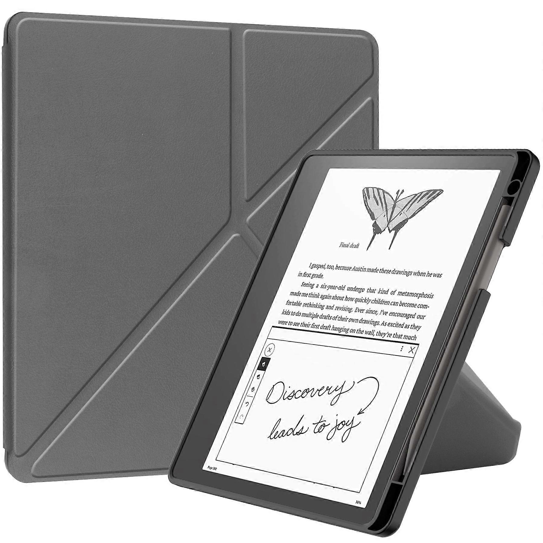 For Amazon Kindle Scribe Origami Stand PU Leather+TPU E-book Reader Case Shockproof E-Reader Cover w