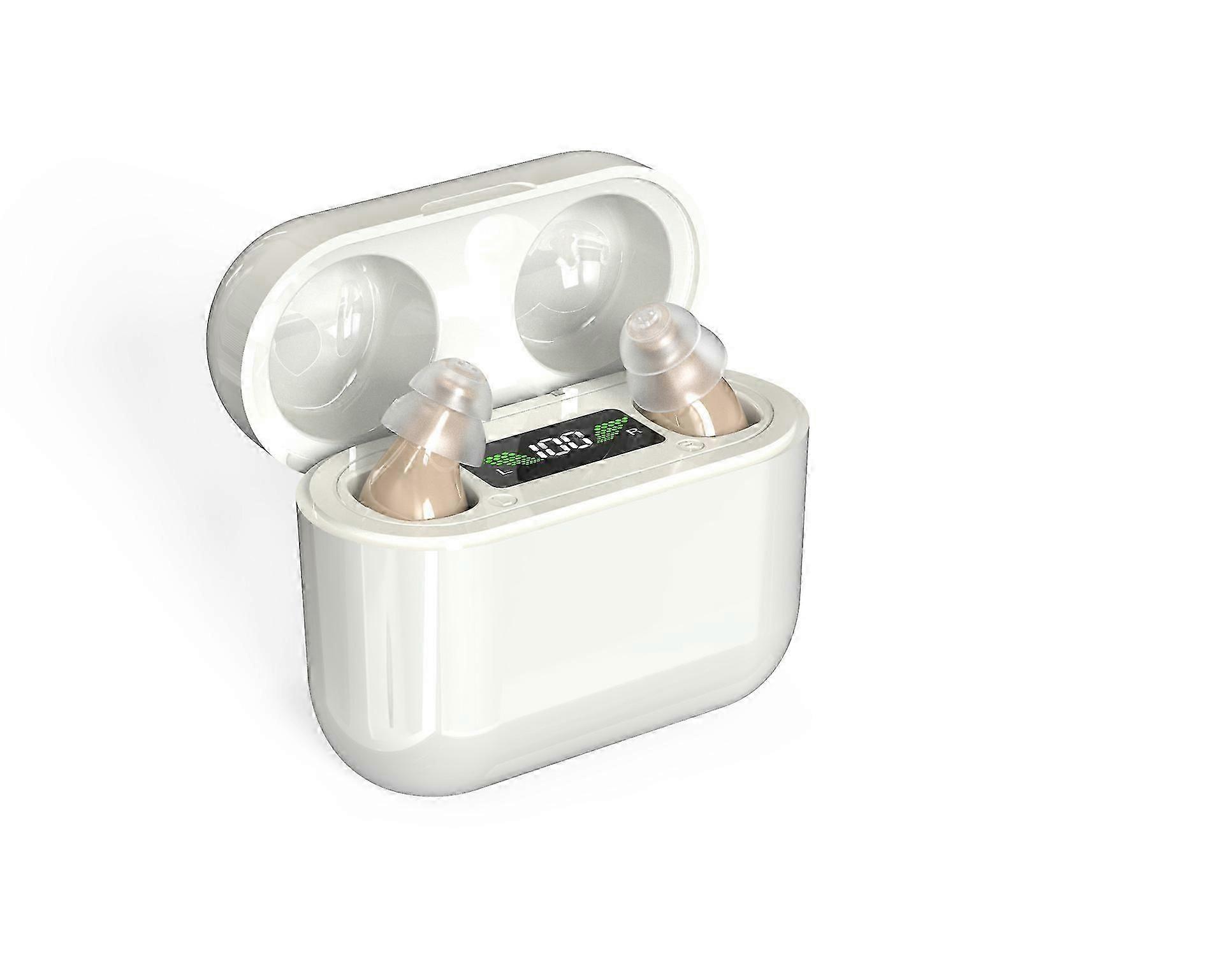 2025 New Model Elderly Hearing Aid CIC Rechargeable Amplifier with Digital Display and Noise Reduction Function