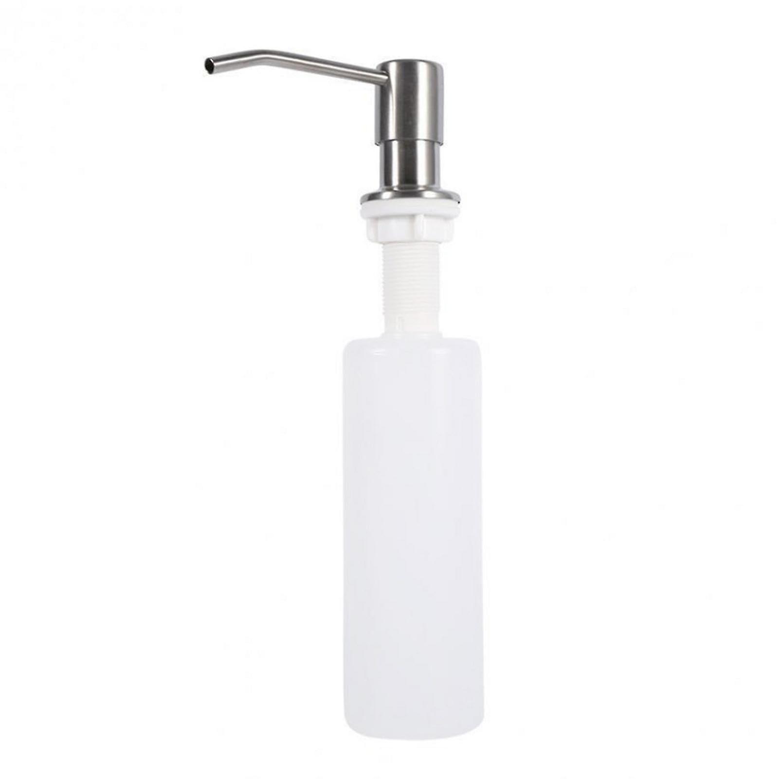 Kitchen Sink Soap Dispenser Stainless Steel Builtin 300ml Easy  Refill Rust Resistant Pump