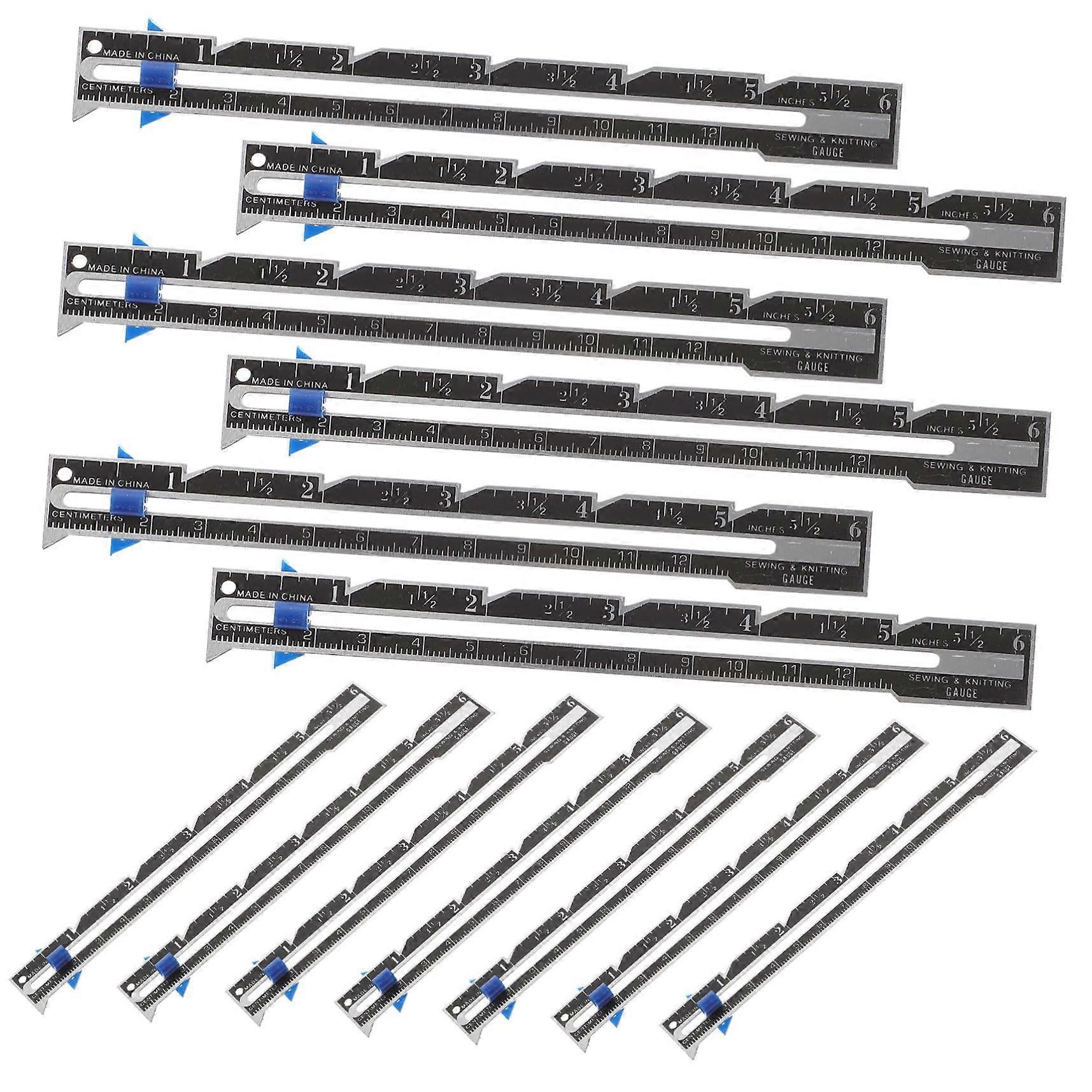 12Pcs Sewing Gauge Ruler with Sliding Marker for Precise Quilting and Seam Allowance Marking