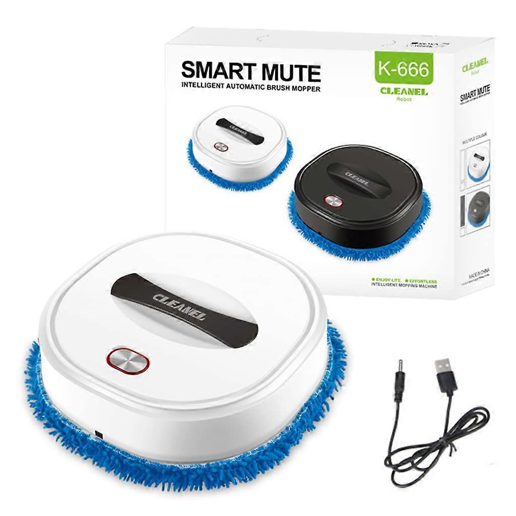 Robot Mop with Smart Obstacle Sensor, Silent  Coverage Cleaning, Rechargeable for Flat Floors