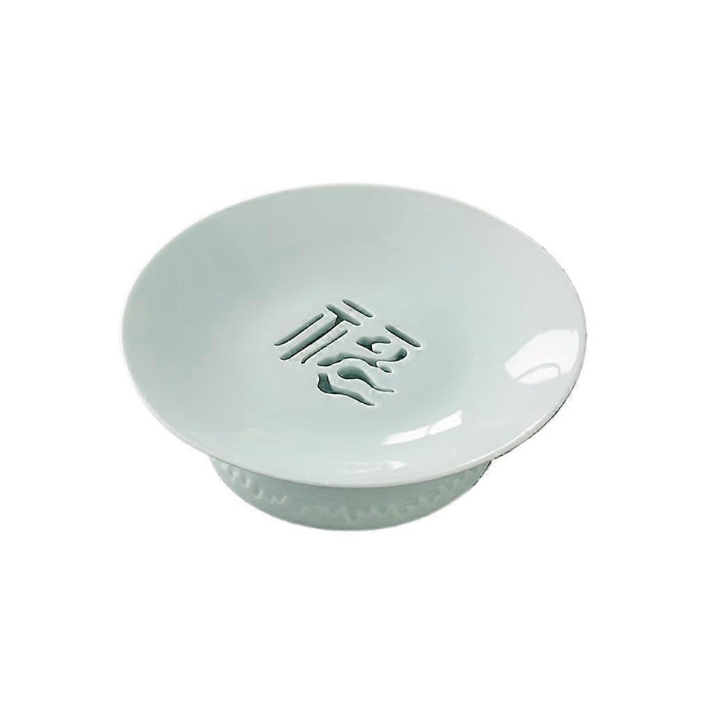 Ceramic Fruit Plate with Drainage Retro  Foot Bowl for Elegant Tabletop Serving