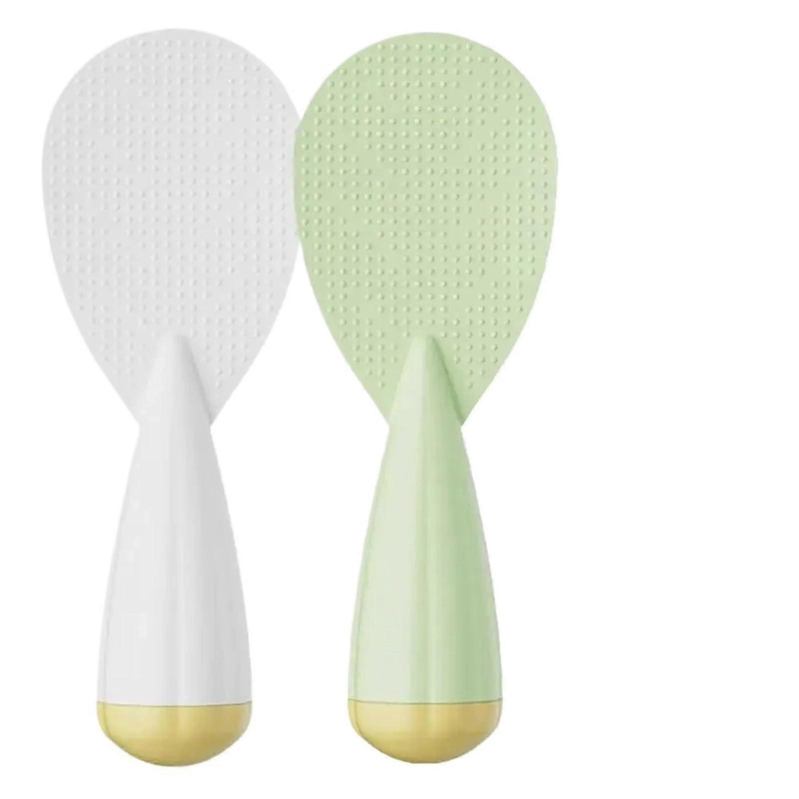 2PCS NonStick Rice Paddle with Ergonomic Handle for Cooking and Standing Kitchen Use