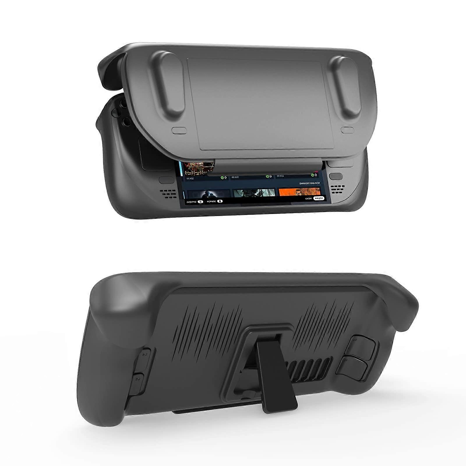 Protective Case Shockproof TPU with Detachable Stand and DustResistant Cover for Steam Deck